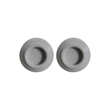 Imagem de 02 Puxador Polimero para Box ou Porta de Vidro Correr Concha 38mm Cinz