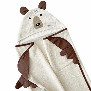 Imagem de Biramar Baby Toalha De Banho Kids Felpuda Com Capuz Bichinho Urso Marrom Marrom