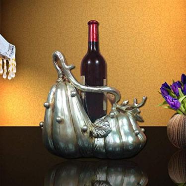 Imagem de Estantes de vinhos criativas europeias para decoração de sala de estar, ornamentos para presente de casamento, armário de vinho, prático em resina, 32 x 18 x 30 cm