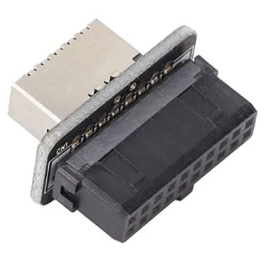 Imagem de Adaptador USB, conversor vertical de sinal estável de transferência tipo C Forte capacidade anti-interferência Tamanho pequeno para placa-mãe de computador para dados estendidos