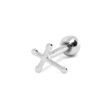 Imagem de Piercing Reto Cruz Lisa Cartilagem