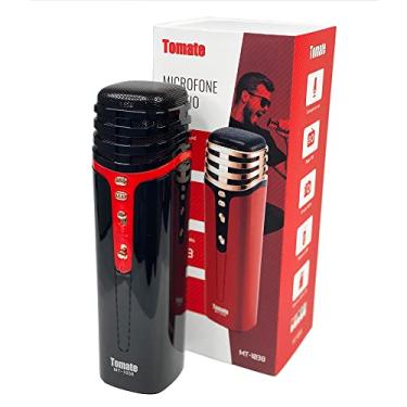 Imagem de Microfone Sem Fio Bluetooth Karaoke Gravador Som Tomate
