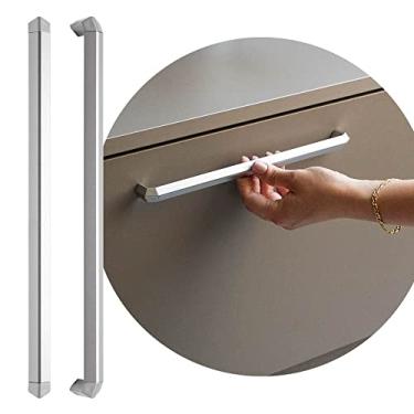 Imagem de 2 Peças Puxador Trip Slim Para Móvel Gaveta Alumínio 256mm (Cromado Fosco)