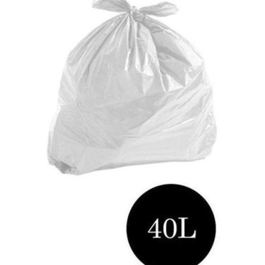 Imagem de Saco De Lixo Comum Branco Leitoso 40L Pacotes Com 100Un