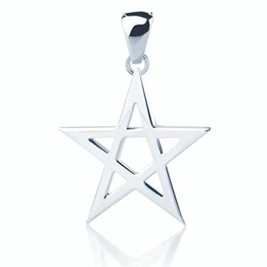 Imagem de Pentagrama sem Aro em prata 950 com a Geometria Sagrada (Grande)