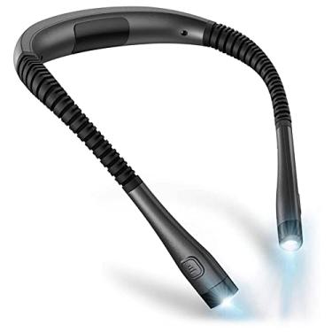 Imagem de Luz de leitura de pescoço LED - Livro Light para leitura na cama,3 Níveis de Brilho, Braços de Silicone Macio Flexível, Desgaste Confortável, Longa Duração. Perfeito para leitores, artesanato e Sxtr