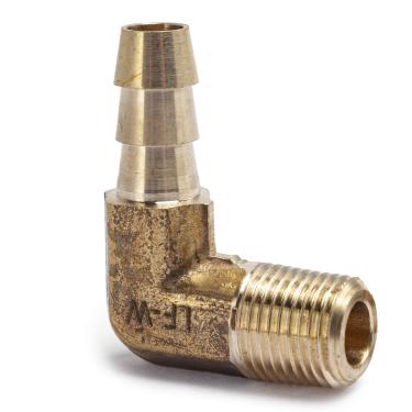 Imagem de LTWFITTING Barco de latão para cotovelo 90 graus sem chumbo, 0,6 cm de mangueira com barra de combustível macho NPT 1/8" (pacote com 25)