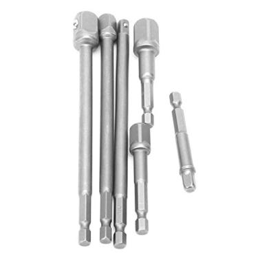 Imagem de Haste de extensão de chave elétrica, barra de extensão de acionamento de aço cromado vanádio multitamanho durável sem ferrugem para uso industrial