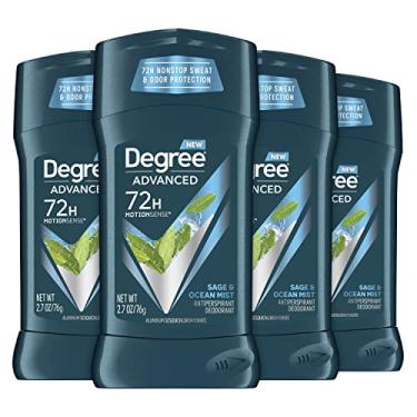 Imagem de Degree Men Desodorante antitranspirante avançado 72 horas de proteção contra suor e odor Sage and Ocean Mist Desodorante para homens com tecnologia Motionsense 76 g 4 unidades