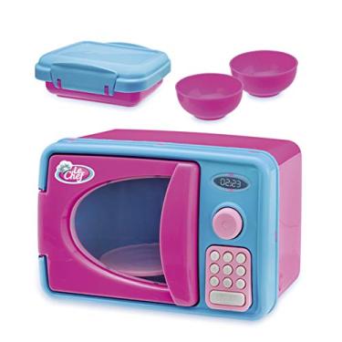 Imagem de Kit Microondas Le Chef, Usual Brinquedos, Azul/Rosa
