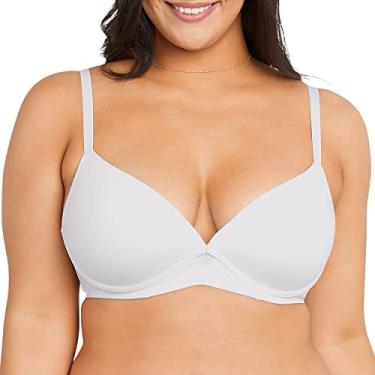 Imagem de Maidenform Sutiã feminino sem fio One Fab Fit, Branco, 40DD