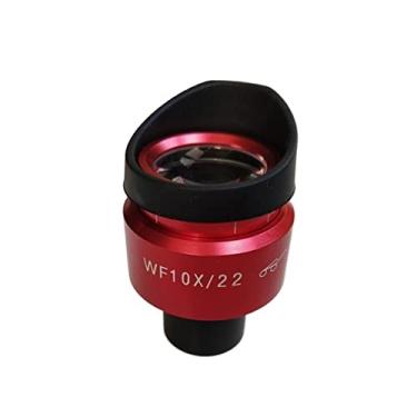 Imagem de Adaptador de microscópio 23,2mm WF10X 22mm Shell vermelho microscópio biológico ajustável lente ocular acessórios de microscópio (cor: quantidade 1pcs)