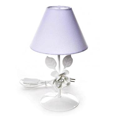 Imagem de Potinho de Mel Abajur Metal Flor Quarto Bebê Infantil Menina Branco Grande