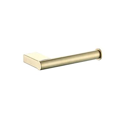 Imagem de Suporte de plataforma de telefone de papel dourado escovado barra de toalha prateleira saboneteira copo de escova de dentes suporte de escova de banheiro acessórios de banheiro, suporte de papel A