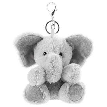 Imagem de Apricot Lamb Cute Toys Chaveiro macio de elefante cinza de pelúcia para crianças, bolsa, mochila, bolsa