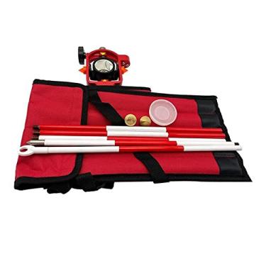 Imagem de Mini sistema de prisma ADS 106 vermelho para total de estação prisma constante 0 mm/-30 mm prisma revestido de prata todo suporte de metal