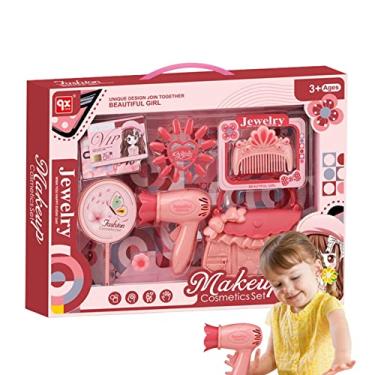 Conjunto de brinquedos infantis para meninas jogo de cabeleireiro