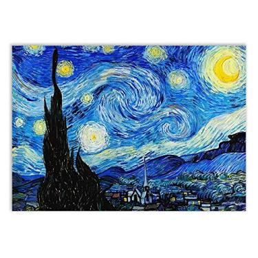 Imagem de Placa Decorativa A Noite Estrelada Van Gogh Poster Arte
