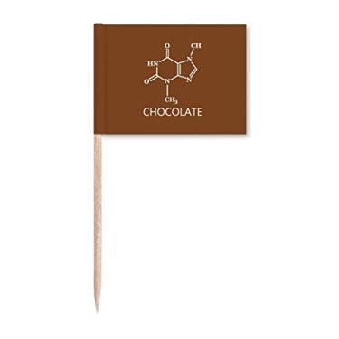 Imagem de Marcador de palito de chocolate estrutura molecular química marcadores para decoração de festa