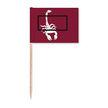 Imagem de Caixa de insetos natural Scorpion para palito de dentes, marcadores para decoração de festa