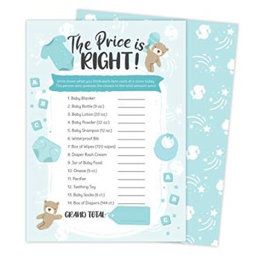 Imagem de Price is Right Baby Shower Game - Guessing Game Coed Boy Girl Neutral Gender Reveal (25ct Boy)