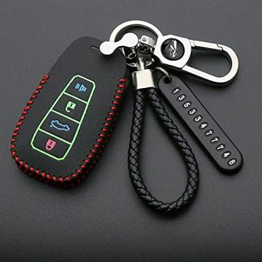 Imagem de YJADHU Capa de chave de carro, apto para Geely Atlas SUV Boyue borui Coolray Emgrand NL3 EX7 X7 EC7 GX7 EC715 RV EC718 GT GE SC6 GC9, D, Luminoso