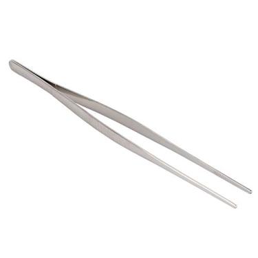 Imagem de Pinça de Cozinha de Aço Inoxidável, Clipe de Comida Com Ponta Serrilhada Pinça Longa de Cozinha Profissional para Cozinhar, Reparar Frutos do Mar e Churrasco Pinça Longa de Aço (Prata Clássico)