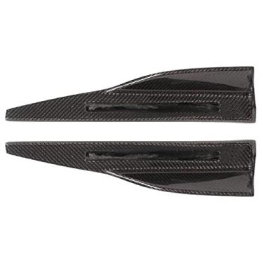 Imagem de Divisores de balancim lateral, 2 peças saia lateral do carro esquerda direita fibra de carbono substituição de design aerodinâmico para 2014-2021