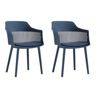 Imagem de Conjunto com 2 Cadeiras Marcela Azul Marinho