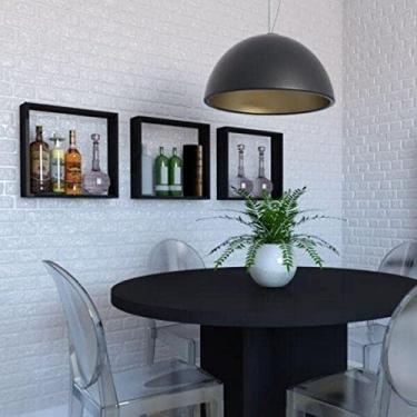 Imagem de Conjunto com 3 Nichos Vidame Bramov Móveis Preto