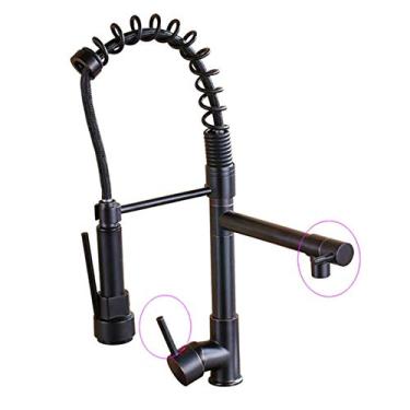 Imagem de Torneira Gourmet Monocomando Misturador Giro 360º Preta Quente e Fria