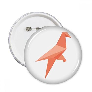 Imagem de Pássaro vermelho abstrato padrão origami pinos redondos distintivo decoração roupas 5 peças presente