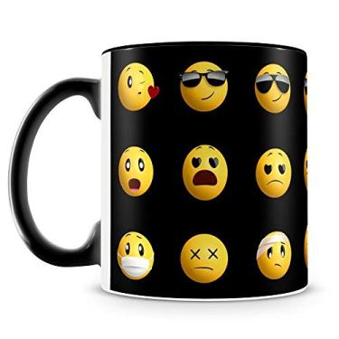 Imagem de Caneca Personalizada Emojis (preta)