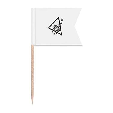 Imagem de Sinalizadores de palito de dente Scorpion Natural da região de insetos, marcação de etiquetagem para bolo de festa, comida de queijo