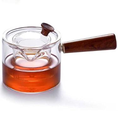 Imagem de Chaleira de vidro resistente ao calor de 500 ml feita à mão, bule de chá, chaleira de café