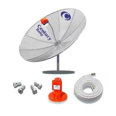 Imagem de Kit Antena Parabólica Century Md150 + Cabo + Lnb + Conector