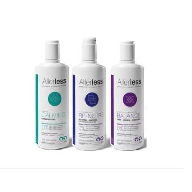 Imagem de Kit: Shampoo Calming + Spray Re-Nutre + Shampoo Balance - Allerles