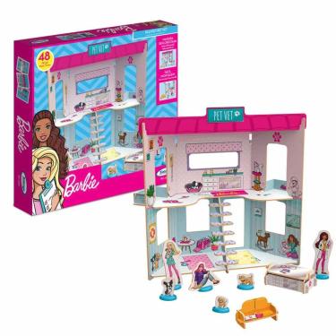 Imagem de Cenário e Casinha - Madeira - Barbie - Pet Vet - Xalingo