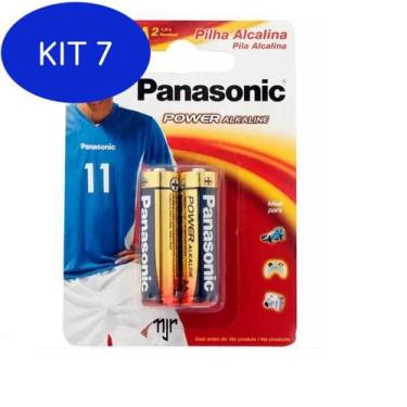 Imagem de Kit 7 Pilha Pequena Alcalina Power Alkaline 1,5V Aa 2 - Panasonic