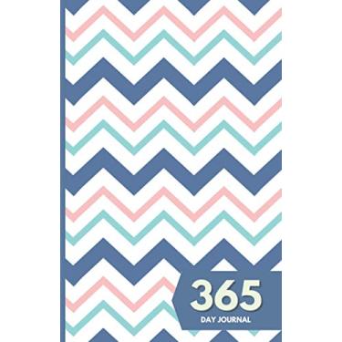 Imagem de 365 Day Journal: Unlined and Undated Daily Diary - 5.5in x 8.5in | Colorful Zigzag Pattern Cover: A whole year of daily journal ideal gift for friends and family