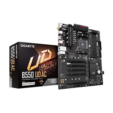 Imagem de GIGABYTE B550 UD AC (AM4/ AMD/ B550/ ATX/Dual M.2/ SATA 6Gb/s/USB 3.2 Gen 2/ Intel 802.11a/b/g/n/ac/Realtek GbE LAN/PCIe 4.0/Motherboard)