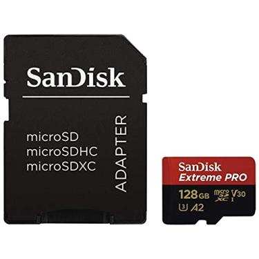 Imagem de SanDisk CARTÃO DE MEMÓRIA MICRO SD 128GB EXTREME PRO 170-90MB U3 C/ADAP (SDSQXCY-128G-GN6MA), Preto/Vermelho