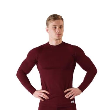 Imagem de Nautica Camisa térmica masculina – Camisa térmica masculina quente – camiseta para clima frio, roupa íntima térmica para homens, Naufrágio vermelho, P