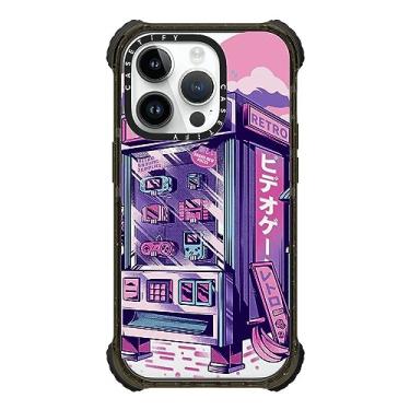 Imagem de CASETiFY Capa Ultra Impact para iPhone 14 Pro [testado contra quedas de grau militar 5X / proteção contra quedas de 3,5 metros] - Máquina de venda automática retrô - Preto transparente