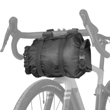 Imagem de Rhinowalk Bolsa de guidão de bicicleta, impermeável, bolsa seca de 12 litros, bolsa frontal de bicicleta, bolsa de armazenamento de grande capacidade, bolsa de ombro para mochila de bicicleta