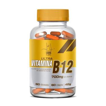 Imagem de Vitamina B12 (Cianocobalamina) - 60 Cápsulas - Health Labs