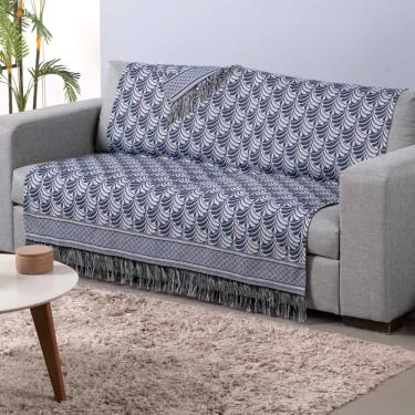 Imagem de Xale Para Sofá Com Franja Luxor 1 Peça 2,10m x 1,35m 60% Algodão / 40% Poliéster Tecido...