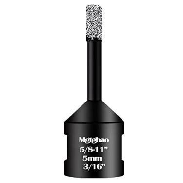Imagem de Mgtgbao Brocas de núcleo de diamante seco de 3/40.6 cm (5 mm), kit de serra de diamante soldada a vácuo para porcelana, cerâmica, granito, mármore, pedra, tijolo, vidro, com rosca 5/8-11