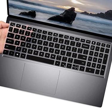 Imagem de Capa de silicone para teclado Dell Inspiron 15 3510 3511 3515 3525 3530 3535 5510 5515 5518 7510, Dell Inspiron 16 7610, Dell Vostro 15 3510 5510 5515, Dell Latitude 3 520 1 5,6 (preto)