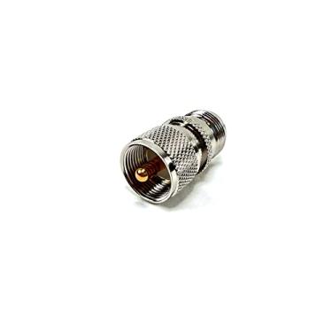 Imagem de GIZWIZ Adaptador coaxial RF UHF PL-259 macho para conector fêmea N 2 peças